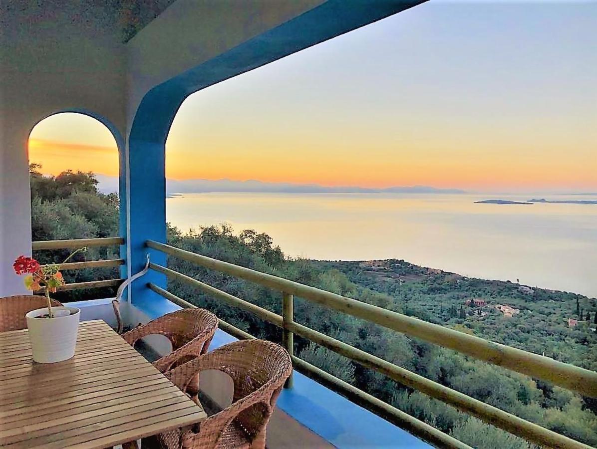 House Tanna Of Villa Intaba Spectacular Sea Views Corfiot Riviera Spartilas Corfu Island Greece Close To Ipsos Beach Szpartílasz Kültér fotó
