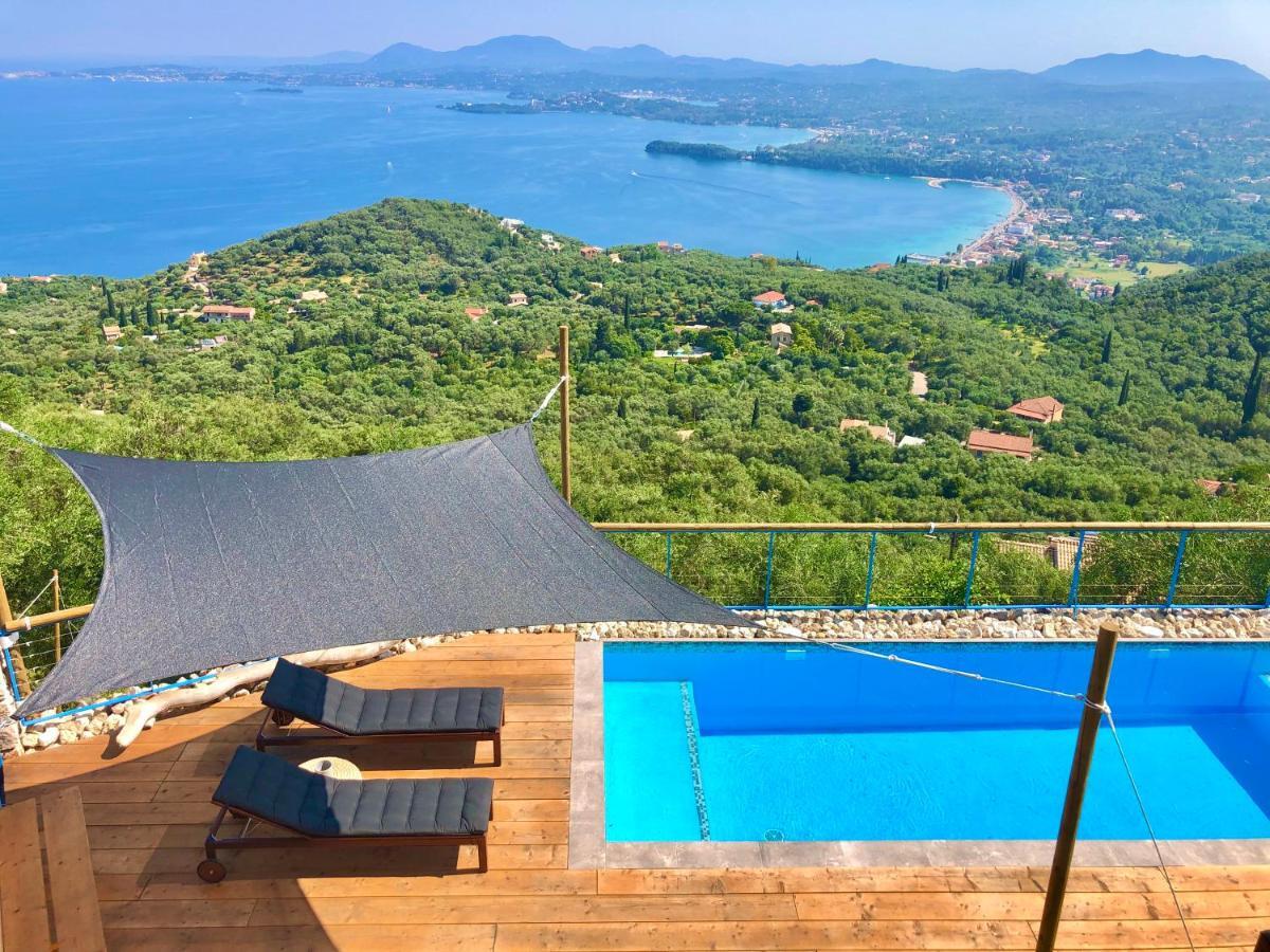 House Tanna Of Villa Intaba Spectacular Sea Views Corfiot Riviera Spartilas Corfu Island Greece Close To Ipsos Beach Szpartílasz Kültér fotó