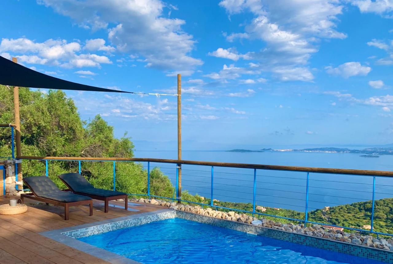 House Tanna Of Villa Intaba Spectacular Sea Views Corfiot Riviera Spartilas Corfu Island Greece Close To Ipsos Beach Szpartílasz Kültér fotó